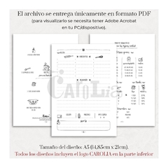 PDF IMPRIMIBLE DIARIO DE EMBARAZO A5/ANILLADO/COSIDO