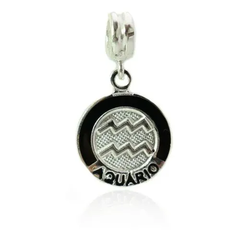 Berloque Charm Signo Aquario Prata Legitima 925 - comprar online