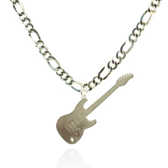 Corrente Cordão 3 e 1 Ping. Guitarra 60cm Prata 925 - comprar online