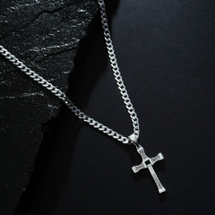Corrente Grumet 60 Pingente Crucifixo Cruz Toretto Prata 925 - comprar online