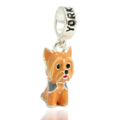 Berloque Charms Cachorro Yorkshire York Prata Legitima 925