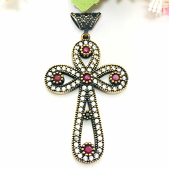 Crucifixo Pedras Prata Turca 925 - comprar online
