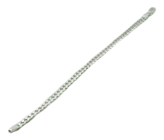 Conj. Corrente E Pulseira 90 Cm Grumet Prata Legitima 925 - comprar online