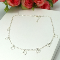 Colar Chocker Coração Prata Legitima 925 - comprar online