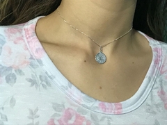 Corrente Choker Prata Maciça 925 Pai Nosso - Lojas La&Ny