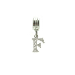 Imagem do Promoção 1 Berloque Charms Letras Prata Maciça 925