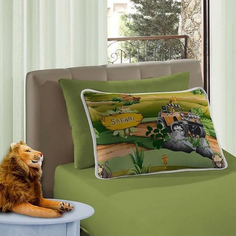 Jogo de Cama Solteiro Infantil Karsten 180 Fios DINOSSAURO 3582338 3 Peças  188x240cm 