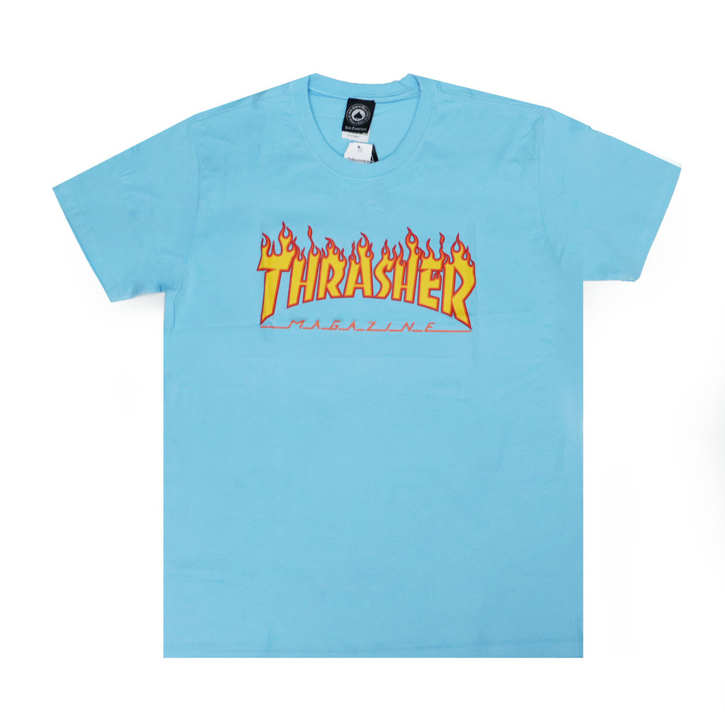 Camiseta thrasher azul claro hotsell