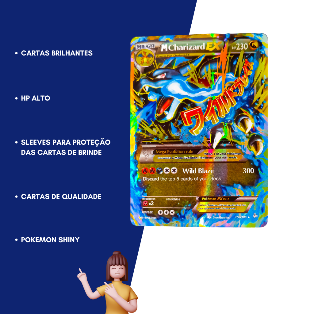 Carta Pokemon Tcg Mega Charizard X / Cartinha Mega Charizard