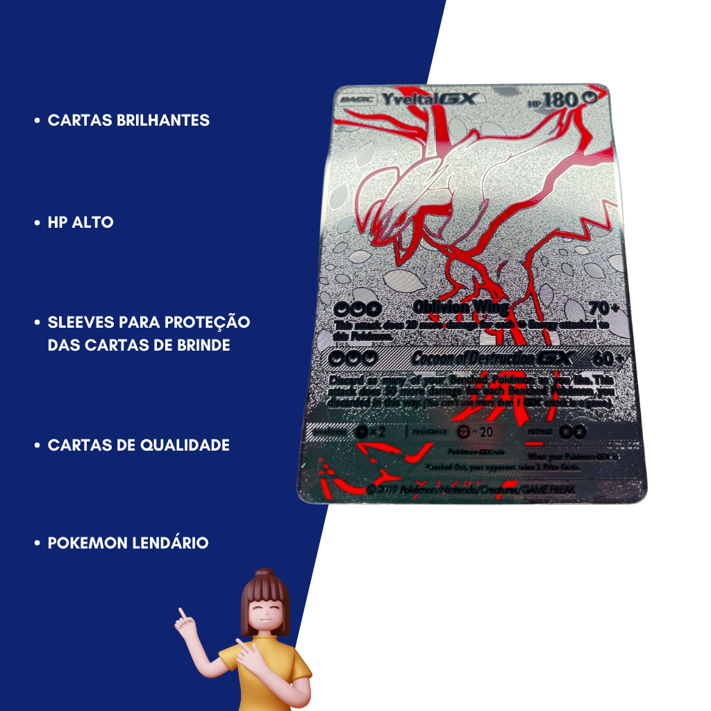 Carta Pokémon Lendário Yveltal Gx Luz Proibida no Shoptime