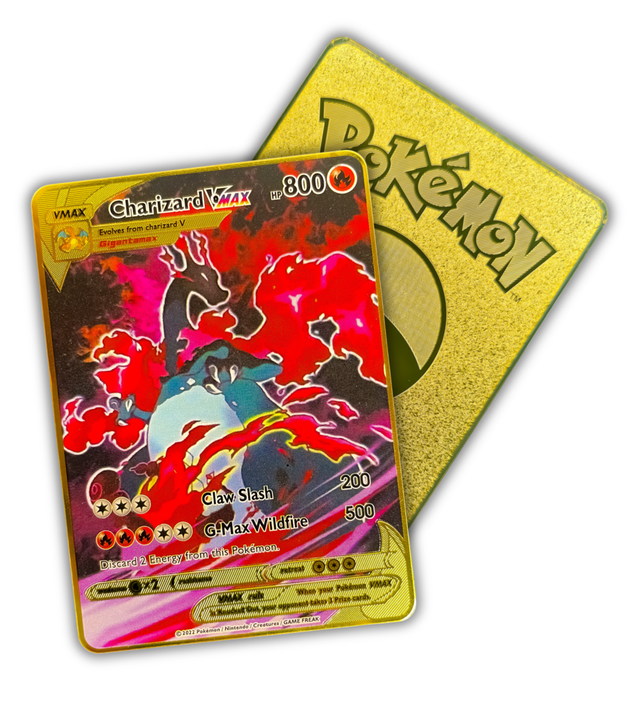 Carta Pokémon em Metal Charizard 800HP, Promoçoes