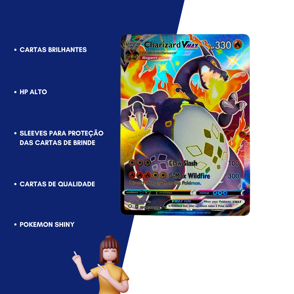 Carta Pokemon Shiny Charizard vendida por mais de $10.000