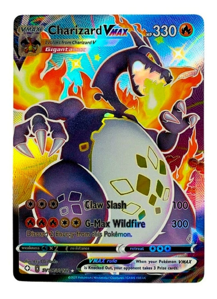 Carta Pokemon Metal Charizard Vmax Shiny - Colecionador