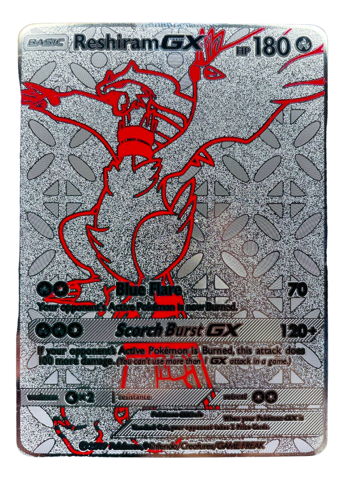 Box Pokemon Reshiram e Charizard Gx + Pacote 100 Sleeves Cardgame