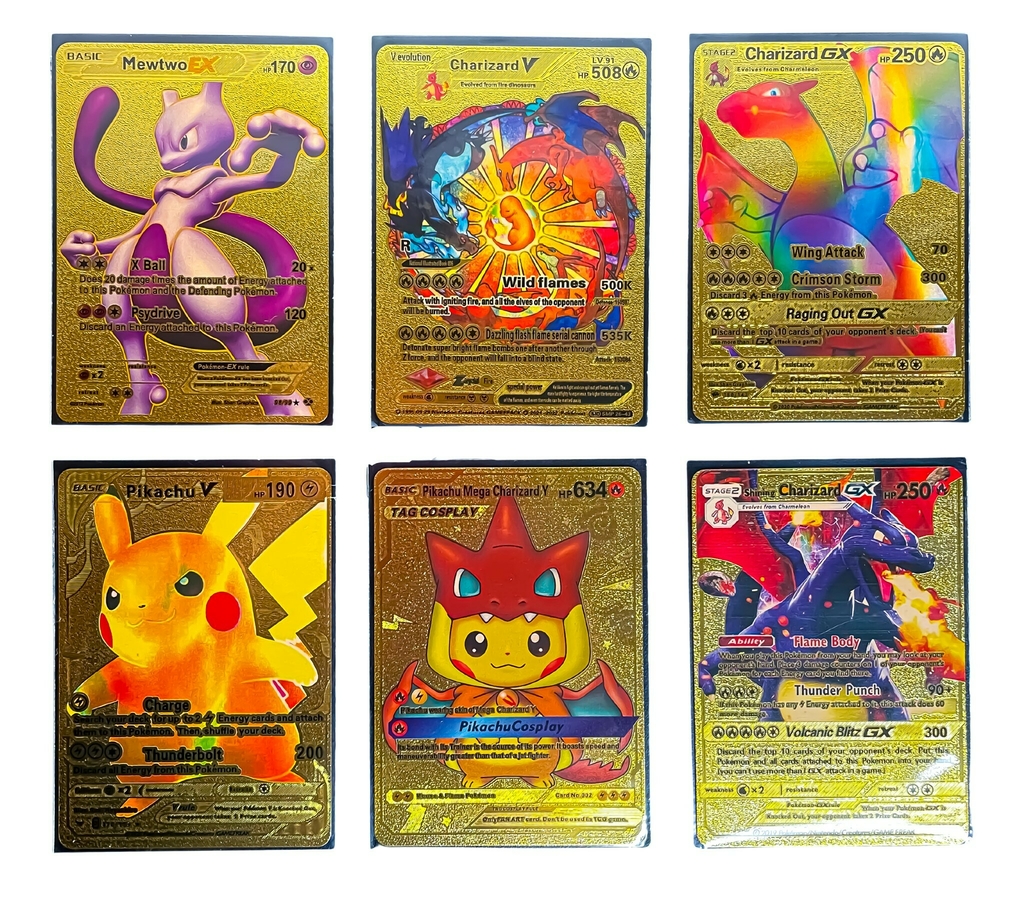 Cartas Douradas Pokémon - 20 Peças - GigaDeal