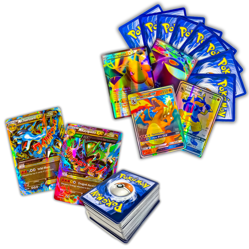 Kit 40 Cartas Pokemon Gx + Mega Charizard Ex