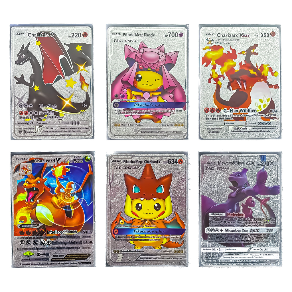 Kit de 5 - 30 Cartas Pokémon MEGA EX (Sem Repetidas)