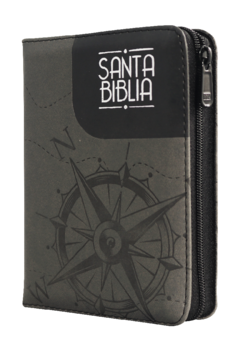 Biblia Reina Valera 1960 Bolsillo Letra Chica Imitación Piel Gris Brújula QR [RVR026cZTILM PJR]