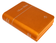 Biblia Reina Valera 1960 Tamaño Bolsillo Letra Mediana Imitación Piel Naranja [RVR025cZTI] - Tu Biblia