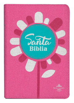 Biblia Reina Valera 1960 Bolsillo, Letra Mediana 9 puntos Imitación Piel Rosa Flor [RVR045CLGPJR] - tienda en línea