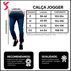 Calça Jogger Sarja Cargo Masculina com Elástico na Perna e Cordão