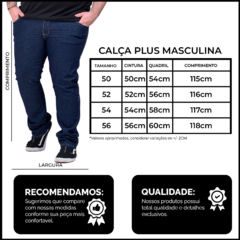 Calça Jeans Plus Size Masculina Cores Variadas - loja online