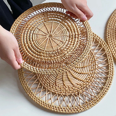 Mandala Peça Decorativa de Rattan | RattanVibe - comprar online