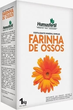 Farinha de Ossos Adubo Fertilizante 1KG - Humusfertil - Jardim Toque de Mãe