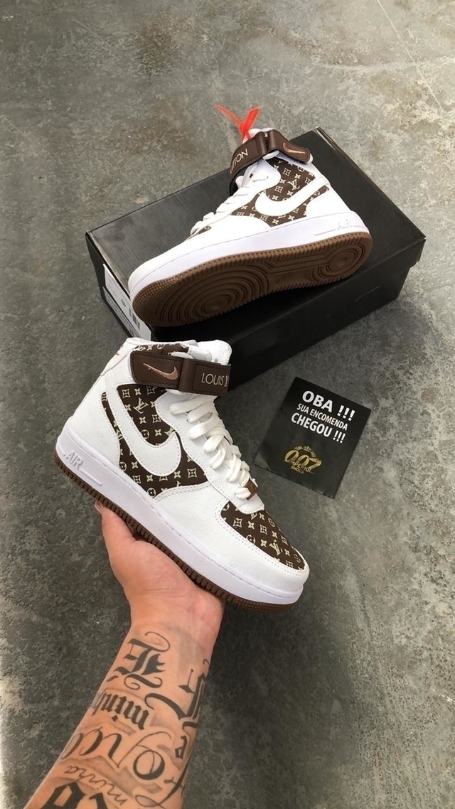 T NIS CASUAL AIR FORCE 1 BOTINHA LV MARROM