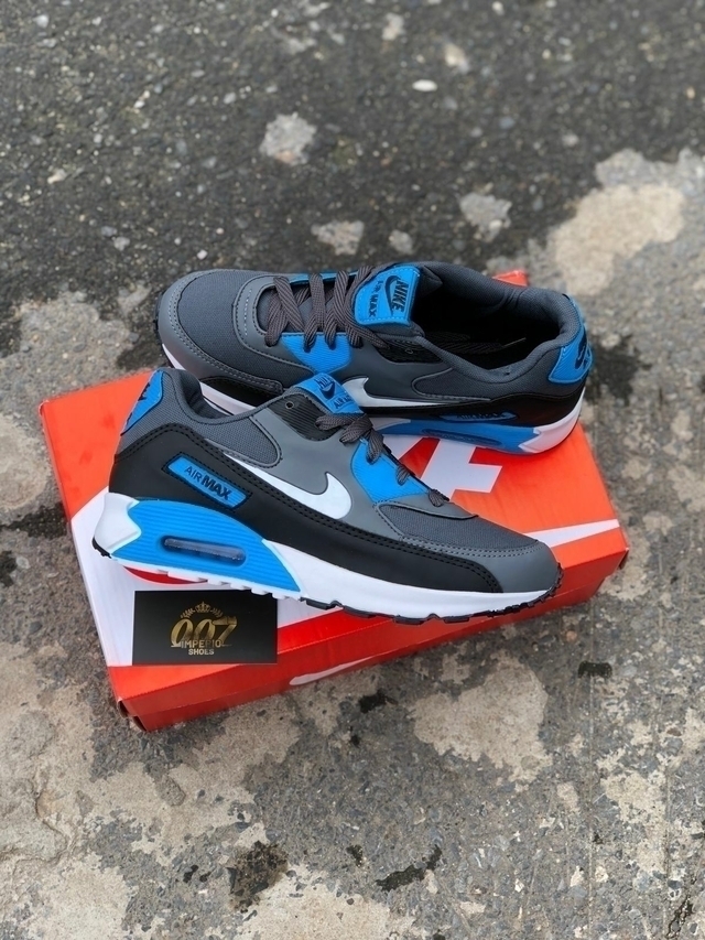 AIR MAX 90 CINZA AZUL Comprar em IMPERIO 007 SHOES
