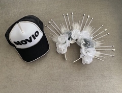 Combo Vincha Novia Santina+ Gorra Novio 5