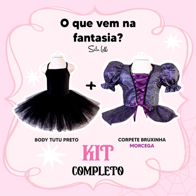 Bruxinha Morceguinha Fantasia Halloween Feminina - Loja Zuza Brinquedos