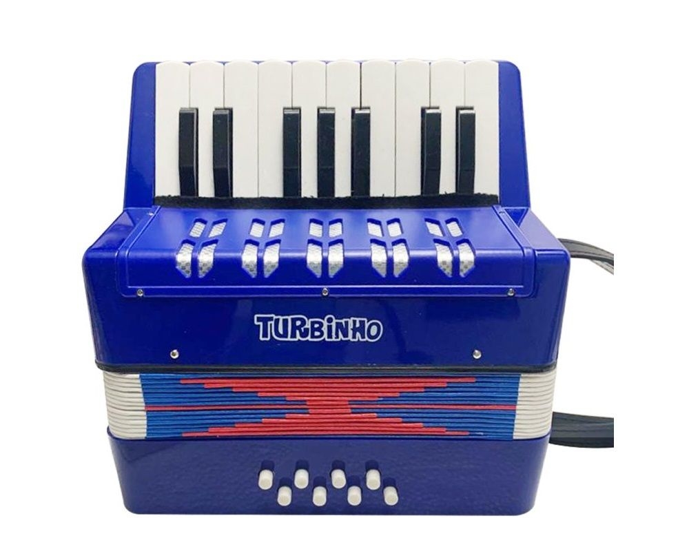 PIANO INFANTIL ELETRÔNICO C/ MICROFONE E EFEITOS DE DJ (AZUL)