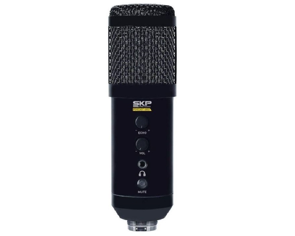 Microfone Condensador Profissional Usb Skp Podcast 400 U (9106)