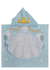 Poncho de Toalla Infantil princesa celeste