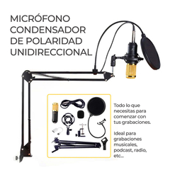 Kit Profesional Microfono Condensador Grabación Estudio ktv - CON.BM800 en internet