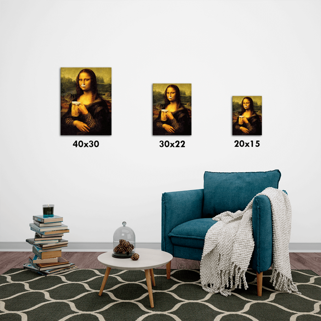 Quadro Monalisa Beer 21x30 cm - Jeann Store Decor