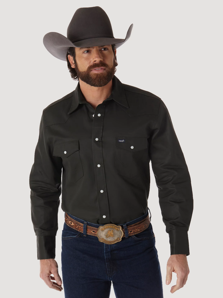 Camisa manga longa Wrangler Cowboy Cut Solid