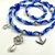 Guia de Marinheiro com conchas naturais com cordão azul