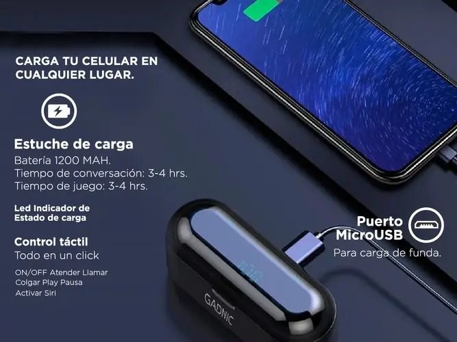 Auriculares Inalambricos Gadnic In ear SH8 Bluetooth Running Deportes