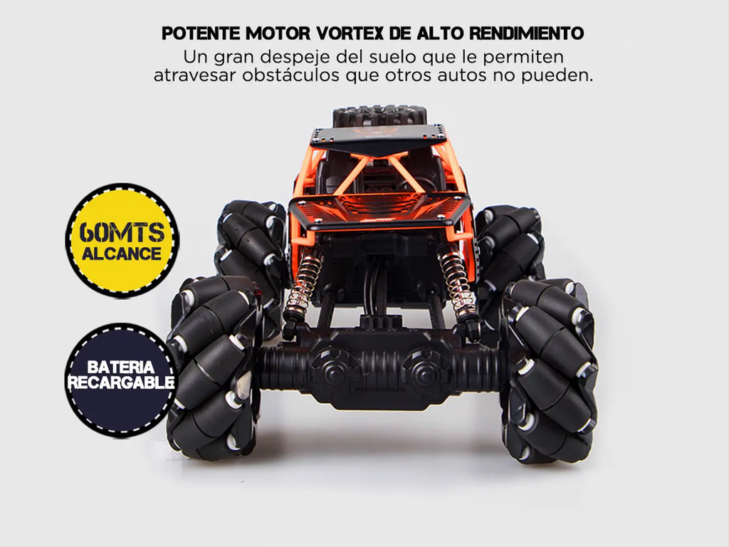 Carro A Control Remoto Monster Truck Para Niños Y Grandes Bateria  Recargable