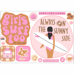 Kit Stickers #1 - Surf Like a Girl