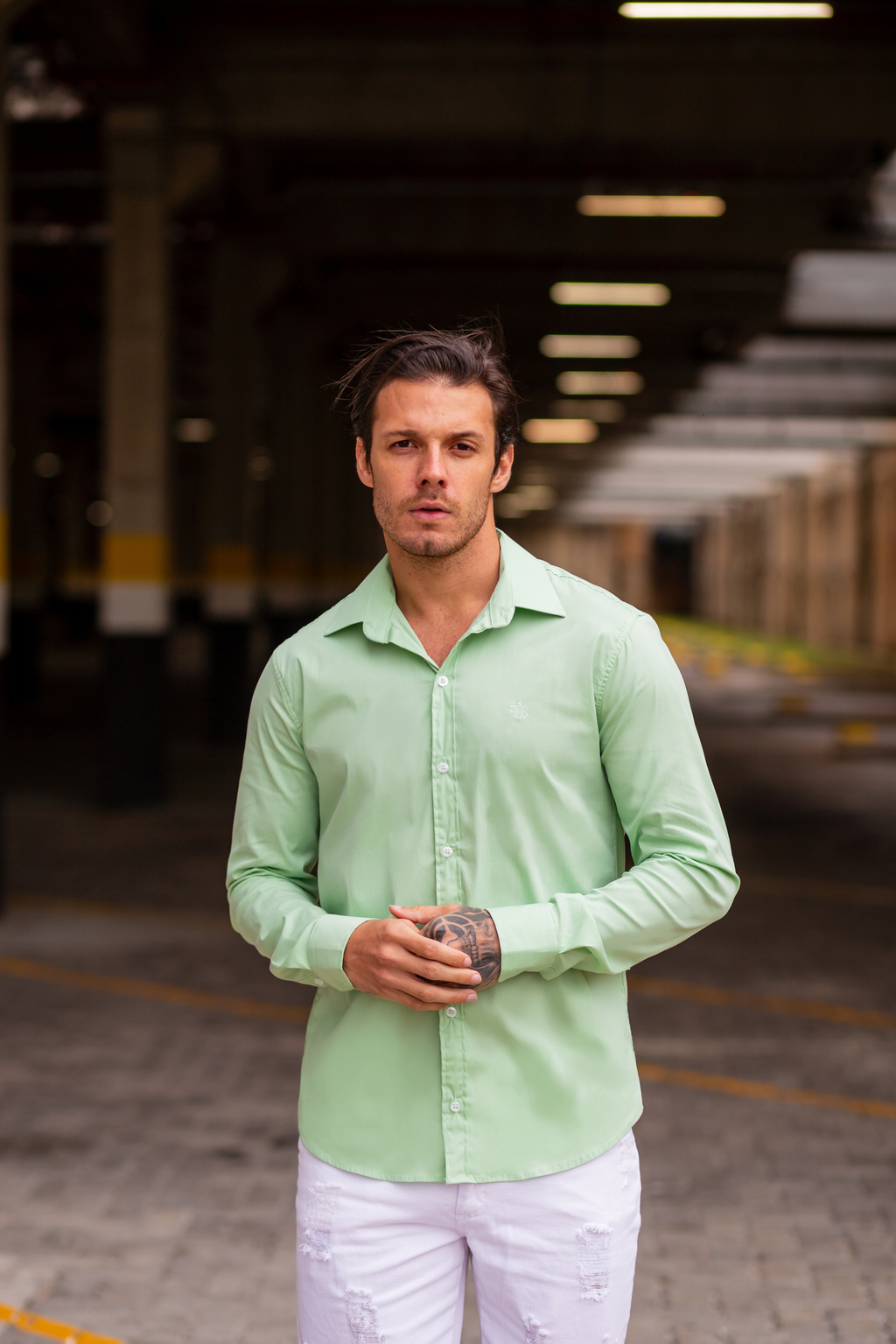 Camisa Verde Agua Comprar em FB Exclusive Co