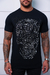 Camiseta Slim Skull Logo Strass Preta - comprar online