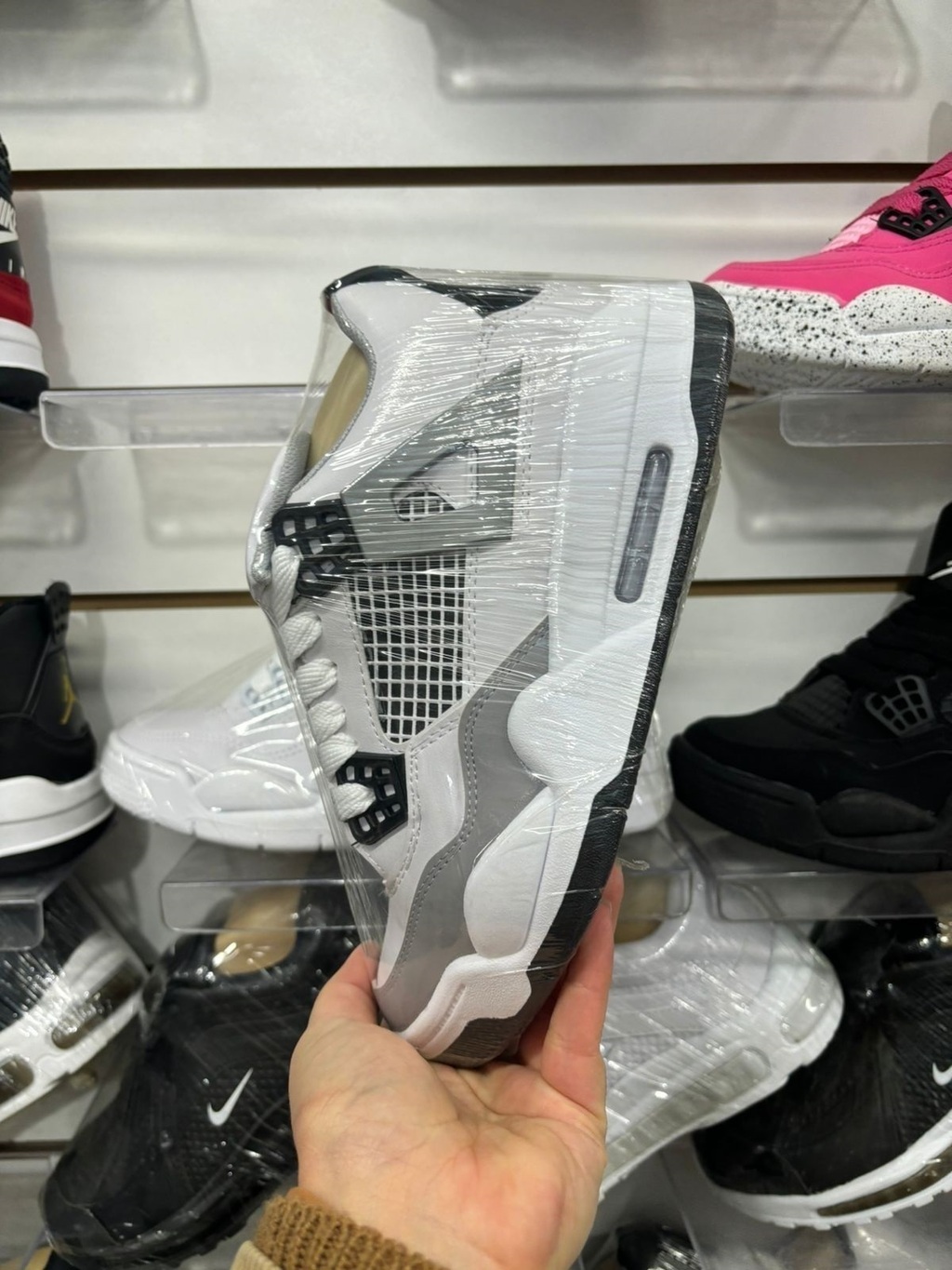 Nike Jordan Retro 4 White Grey and Black