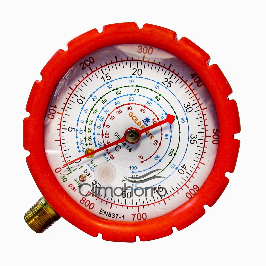 Juego de Manometros para aire acondicionado medicion BAR - PSI gases R22,  R134a, R410a, R404a