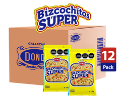 BIZCOCHITOS SÚPER - CAJA CON 12 PIEZAS DE 135G - GALLETAS DONDÉ