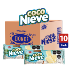 Coco Nieves 220g - Caja con 10 paquetes de 220g - Galletas Dondé