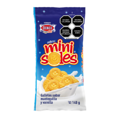 Mini Soles Xl 140g - Caja con 10 paquetes de 140g - Galletas Dondé - comprar en línea