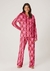 Pijama Feminino Longo Estampado Em Viscose Tal Mãe Tal Filha